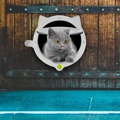 YALIYA Cat Door Locking Cat Door For Interior & Exterior Doors Interior Cat Flap For Pets Pet Doors For Cat Easy Installation -Greenies Pet Store 51K6RZkxh4L