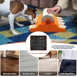 GOOLA Dog Puzzle Toys, Dog Slow Feeders, Interactive Dog Toys For IQ Training & Mental Enrichment, Fun Dog Treat Puzzle Toy For Large/Medium/Small Dogs (Orange) 13 GOOLA Dog Puzzle Toys, Dog Slow Feeders, Interactive Dog Toys For IQ Training & Mental Enrichment, Fun Dog Treat Puzzle Toy For Large/Medium/Small Dogs (Orange) -Greenies Pet Store 51KBNOosPTL