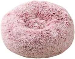 YangYan Super Soft Pet Bed Kennel Dog Round Cat Winter Warm Sleeping Bag Long Plush Puppy Cushion Mat Portable Cat Supplies 46/50/60cm (Color : White Brown, Size : 35cm) -Greenies Pet Store 51LnI3G4GcL. AC 1