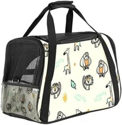 Pet Carrier Pattern With Prawns And Seafood Soft-Sided Pet Travel Carriers For Cats,Dogs Puppy Comfort Portable Foldable Pet Bag Airline Approved -Greenies Pet Store 51MIrr8ImzL. AC