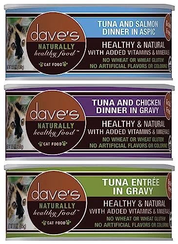 Dave's Pet Food Grain Free Cat Food Variety Bundle: (4) Tuna & Salmon In Aspic, (4) Tuna In Gravy And (4) Tuna & Chicken In Gravy (12 Cans Total, 2.8 Ounces Each) Plus Silicone Lid 5 Dave's Pet Food Grain Free Cat Food Variety Bundle: (4) Tuna & Salmon In Aspic, (4) Tuna In Gravy And (4) Tuna & Chicken In Gravy (12 Cans Total, 2.8 Ounces Each) Plus Silicone Lid - Image 3