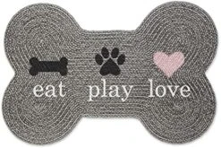 Bone Dry DII Braided Pet Mat Collection 100% Cotton, Oval Shape, Gray Good Kitty 27 Bone Dry DII Braided Pet Mat Collection 100% Cotton, Oval Shape, Gray Good Kitty -Greenies Pet Store 51MgPhdIhmL. AC