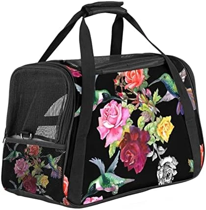 Pet Carrier Color Seafood Pattern Soft-Sided Pet Travel Carriers For Corgi,Cats,Dogs Puppy Comfort Portable Foldable Pet Bag Airline Approved 8 Pet Carrier Color Seafood Pattern Soft-Sided Pet Travel Carriers For Corgi,Cats,Dogs Puppy Comfort Portable Foldable Pet Bag Airline Approved - Image 6