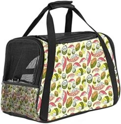 Pet Carrier Cute Sushi Japanese Food Soft-Sided Pet Travel Carriers For Cats,Dogs Puppy Comfort Portable Foldable Pet Bag Airline Approved -Greenies Pet Store 51NRZAIiXdS. AC