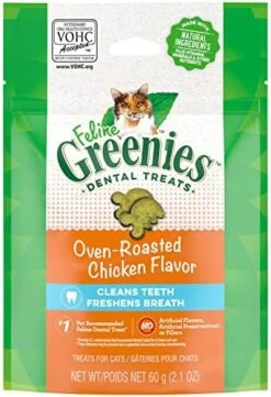 FELINE GREENIES Natural Dental Care Cat Treats Oven Roasted Chicken Flavor, 21 Oz. Tub 16 FELINE GREENIES Natural Dental Care Cat Treats Oven Roasted Chicken Flavor, 21 Oz. Tub -Greenies Pet Store 51O0P1uPo4L. AC