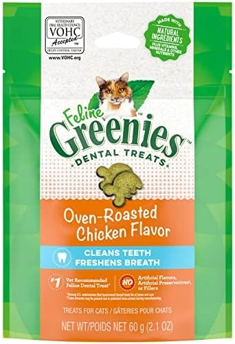 FELINE GREENIES Natural Dental Care Cat Treats Oven Roasted Chicken Flavor, 21 Oz. Tub 8 FELINE GREENIES Natural Dental Care Cat Treats Oven Roasted Chicken Flavor, 21 Oz. Tub - Image 6