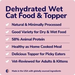 Miracle Vet Dehydrated Cat Food And Dry Topper - Natural Chicken And Vegetable Risotto - Grain Free Cat Food For Adults, Kittens - 58% Animal Proteins - Vet-Reviewed - Makes 2 LB Healthy Raw Wet Food 9 Miracle Vet Dehydrated Cat Food And Dry Topper - Natural Chicken And Vegetable Risotto - Grain Free Cat Food For Adults, Kittens - 58% Animal Proteins - Vet-Reviewed - Makes 2 LB Healthy Raw Wet Food -Greenies Pet Store 51OA3vJ587L