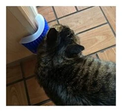 YangYan Pet Cat Self Groomer For Cat Grooming Tool Hair Removal Comb Dogs Cat Brush Hair Shedding Trimming Massage Device With Catnip (Color : Lake Blue, Size : 9x13cm) -Greenies Pet Store 51OdqpOpUyL