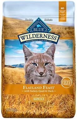 Blue Buffalo Wilderness High Protein, Natural Adult Dry Cat Food, Denali Dinner With Wild Salmon, Venison & Halibut 4lb -Greenies Pet Store 51PIV9s61dL. AC