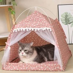 SPEESY Cat Bed Mats, Pet Tent Bed For Cat House Cozy Pet Products Accessories Nest Comfy Calming Cat Beds For Small Dogs Tent Hammock Pets Supplies (Color : Q) -Greenies Pet Store 51PNZ5vSblL