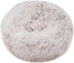 YangYan Super Soft Pet Bed Kennel Dog Round Cat Winter Warm Sleeping Bag Long Plush Puppy Cushion Mat Portable Cat Supplies 46/50/60cm (Color : White Brown, Size : 35cm) -Greenies Pet Store 51Pb2KBIaHL. AC 1