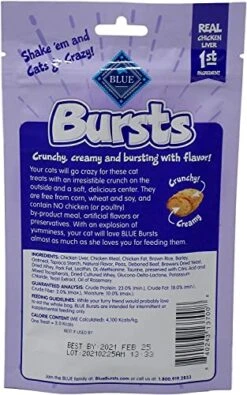 Aurora Pet Variety Pack (3) Blue Bursts Crunchy Cat Treats (1) Paw-Licken Chicken (1) Savory Seafood (1) Liver & Beef (2-oz Each) With AuroraPet Wipes -Greenies Pet Store 51Pu9DkxJFL