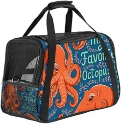 Pet Carrier Shrimp Pattern Sea Food Soft-Sided Pet Travel Carriers For Cats,Dogs Puppy Comfort Portable Foldable Pet Bag Airline Approved 28 Pet Carrier Shrimp Pattern Sea Food Soft-Sided Pet Travel Carriers For Cats,Dogs Puppy Comfort Portable Foldable Pet Bag Airline Approved -Greenies Pet Store 51QcbO4syeS. AC