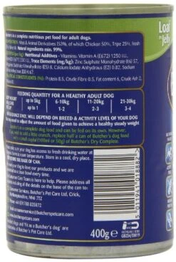 Butchers Dog Food Tripe Chicken Loaf 400 G (Pack Of 24) 9 Butchers Dog Food Tripe Chicken Loaf 400 G (Pack Of 24) -Greenies Pet Store 51QjwNaoZWL