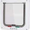 GENERIC Door M Size Cat Flap Door With 4 Way Lock Security Flap Door For Dog Cat Kitten Small Gate Door Kit Cat Door 2Pcs White -Greenies Pet Store 51QtOm5gnrL