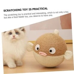 PATKAW Toys Sisal Rope Household Cat Scratcher Wear-Resistant Scratching Ball Cat Scratcher Ball Wear-Resistant Scratching Board Cat Treat Toy Dog Treat Dispenser Pet Cat Supplies -Greenies Pet Store 51RJKJ7tvmL