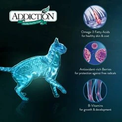 Addiction Grain-Free Duck Royale Entrée Dry Cat Food, Feline Beauty Formula Healthy Weight, Skin And Coat Health, Crafted In New Zealand - 4 Lb -Greenies Pet Store 51Ru9sIaRwL