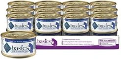 Blue Buffalo Basics Skin & Stomach Care, Grain Free Natural Adult Pate Wet Cat Food, Indoor Turkey 3-oz Cans (Pack Of 24) -Greenies Pet Store 51RvJvmt L. AC