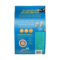 Tiki Cat Born Carnivore High Protein, Herring & Salmon Meal, Grain-Free Baked Kibble To Maximize Nutrients, Dry Cat Food, 2.8 Lbs. Bag