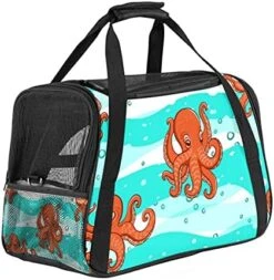 Pet Carrier Shrimp Pattern Sea Food Soft-Sided Pet Travel Carriers For Cats,Dogs Puppy Comfort Portable Foldable Pet Bag Airline Approved 27 Pet Carrier Shrimp Pattern Sea Food Soft-Sided Pet Travel Carriers For Cats,Dogs Puppy Comfort Portable Foldable Pet Bag Airline Approved -Greenies Pet Store 51SrUbdf0WS. AC
