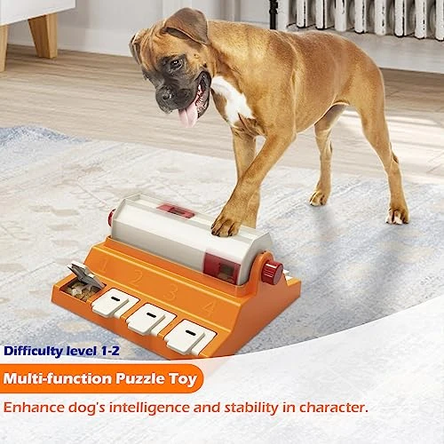 GOOLA Dog Puzzle Toys, Dog Slow Feeders, Interactive Dog Toys For IQ Training & Mental Enrichment, Fun Dog Treat Puzzle Toy For Large/Medium/Small Dogs (Orange) 4 GOOLA Dog Puzzle Toys, Dog Slow Feeders, Interactive Dog Toys For IQ Training & Mental Enrichment, Fun Dog Treat Puzzle Toy For Large/Medium/Small Dogs (Orange) - Image 2