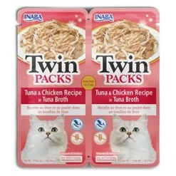 INABA Twin Packs Side Dish For Cats - Tuna & Chicken Recipe In Tuna Broth (8-2 Packs) 11 INABA Twin Packs Side Dish For Cats - Tuna & Chicken Recipe In Tuna Broth (8-2 Packs) -Greenies Pet Store 51UPsuAhfCL