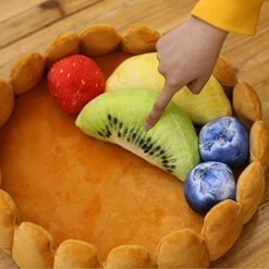 AnsonBoy Fruit Tart Cute Dog Cat Bed Cotton Cake Roll Shaped Pet Basket For Cats Funny Kitten Washable Sleep Cave Nest Warm Cozy Cushion -Greenies Pet Store 51VA6LKondL
