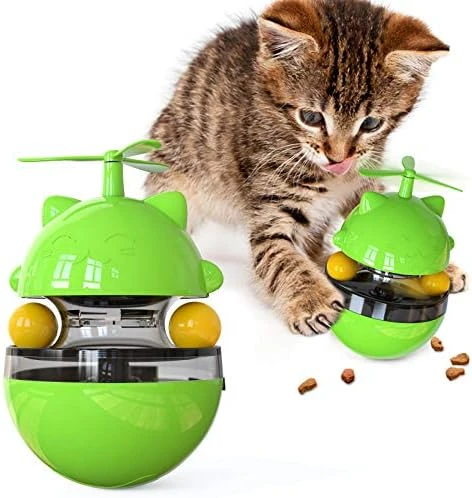 PUINGREN Cat Food Tumbler Toys Cat Food Dispenser Cat Treat Toys Cat Food Balance Ball,Cat Food Puzzle Feeder For Indoor Cats InteractiveToy Gift For Kitten/Dogs-USB Charging Cat Toys(Yellow) 12 PUINGREN Cat Food Tumbler Toys Cat Food Dispenser Cat Treat Toys Cat Food Balance Ball,Cat Food Puzzle Feeder For Indoor Cats InteractiveToy Gift For Kitten/Dogs-USB Charging Cat Toys(Yellow) - Image 10