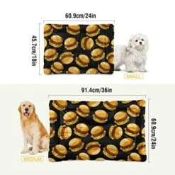 Food Hamburger Dog Bed Cat Bed Soft Comfortable Pet Bed Non-Slip Calming Kennel Pad For Small Medium Large Dogs Cats 2116470 -Greenies Pet Store 51WGG64Z5VL