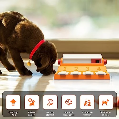 GOOLA Dog Puzzle Toys, Dog Slow Feeders, Interactive Dog Toys For IQ Training & Mental Enrichment, Fun Dog Treat Puzzle Toy For Large/Medium/Small Dogs (Orange) 7 GOOLA Dog Puzzle Toys, Dog Slow Feeders, Interactive Dog Toys For IQ Training & Mental Enrichment, Fun Dog Treat Puzzle Toy For Large/Medium/Small Dogs (Orange) - Image 5