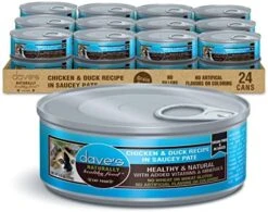 Dave's Pet Food Grain Free Wet Cat Food (Chicken Recipe In Saucey Pate), Naturally Healthy Canned Cat Food, Added Vitamins & Minerals, Wheat & Gluten-Free, 5.5 Oz (Case Of 24) -Greenies Pet Store 51XcsLRVqsL. AC