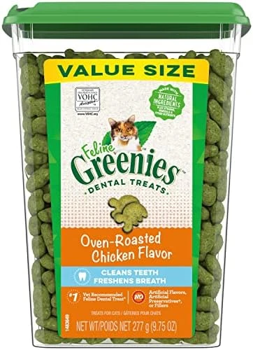 FELINE GREENIES Natural Dental Care Cat Treats Oven Roasted Chicken Flavor, 21 Oz. Tub 10 FELINE GREENIES Natural Dental Care Cat Treats Oven Roasted Chicken Flavor, 21 Oz. Tub - Image 8