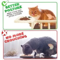 Loninak Cat Wall Shelves, Cat Feeding Shelf With Steps - Include Cat Food Shelf, 2 Cat Food Bowl And Cat Ladder, Wall Mounted Cat Shelf, Cat Furniture Wall For Playtime And Relaxation -Greenies Pet Store 51a5w1QcCpL