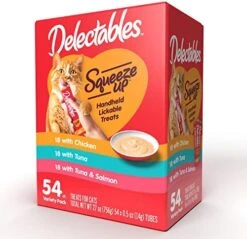 Hartz Delectables Squeeze Up Interactive Lickable Wet Cat Treats For Adult & Senior Cats, Tuna & Shrimp, 24 Count, 12 Ounces 18 Hartz Delectables Squeeze Up Interactive Lickable Wet Cat Treats For Adult & Senior Cats, Tuna & Shrimp, 24 Count, 12 Ounces -Greenies Pet Store 51aDDYvybPL. AC