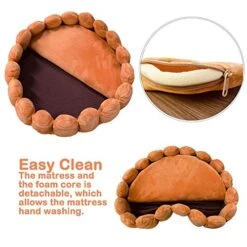 S-Lifeeling Pet Tart Bed Cushion Detachable Soft Fuzzy Cat Bed Winter Plush Lovely Tart Warm Nest Kennel Comfortable Extended Dog Mat Pad -Greenies Pet Store 51bRfxkD48L