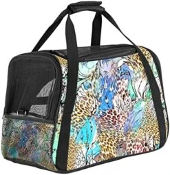 Pet Carrier Blue Seafood Pattern Soft-Sided Pet Travel Carriers For Corgi,Cats,Dogs Puppy Comfort Portable Foldable Pet Bag Airline Approved -Greenies Pet Store 51c3MvBGpeL. AC