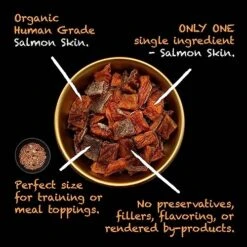 SIMBA'S WAY - Salmon Skin Bites Dog And Cat Treats, Organic Human Grade, Single Ingredient, All Natural, Grain-Free, No Preservatives, Made In The USA. [ 3 .oz ] [ 2 Pack ] -Greenies Pet Store 51cUoInQdiL