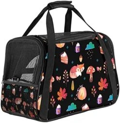 Pet Carrier Cute Cat Fish Food Pattern Soft-Sided Pet Travel Carriers For Cats,Dogs Puppy Comfort Portable Foldable Pet Bag Airline Approved 22 Pet Carrier Cute Cat Fish Food Pattern Soft-Sided Pet Travel Carriers For Cats,Dogs Puppy Comfort Portable Foldable Pet Bag Airline Approved -Greenies Pet Store 51ca v28KHS. AC