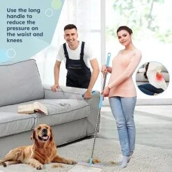 56’’ Pet Hair Remover Set With Metal Fabric Edge Design,Retractable Carpet Scraper Rake,180°Rotating Dog Shedding Cleaner Tool,Reusable Large And Small Pet Brush Broom,for Carpet,Couch,Car,Rug,Stairs -Greenies Pet Store 51cxkCaBwnL