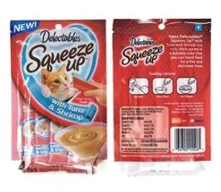 Delectables Hartz Squeeze Up Cat Treats Variety 4 Pouch Bundle Of 2 Flavors; 2 Pouches Of Each Flavor (2.0 Oz Each) (Tuna, Tuna & Shrimp) 5 Delectables Hartz Squeeze Up Cat Treats Variety 4 Pouch Bundle Of 2 Flavors; 2 Pouches Of Each Flavor (2.0 Oz Each) (Tuna, Tuna & Shrimp) -Greenies Pet Store 51d20hKRPOL