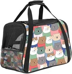 Pet Carrier Cute Cat Fish Food Pattern Soft-Sided Pet Travel Carriers For Cats,Dogs Puppy Comfort Portable Foldable Pet Bag Airline Approved 24 Pet Carrier Cute Cat Fish Food Pattern Soft-Sided Pet Travel Carriers For Cats,Dogs Puppy Comfort Portable Foldable Pet Bag Airline Approved -Greenies Pet Store 51dCGHYy8GS. AC