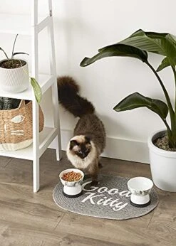 Bone Dry DII Braided Pet Mat Collection 100% Cotton, Oval Shape, Gray Good Kitty 19 Bone Dry DII Braided Pet Mat Collection 100% Cotton, Oval Shape, Gray Good Kitty -Greenies Pet Store 51ef3i0OPNL