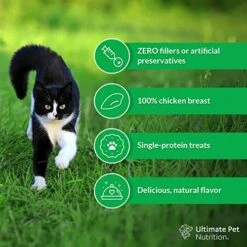 ULTIMATE PET NUTRITION Nutra Bites For Cats, Freeze Dried Raw Treats, Single Ingredient, Grain Free, Chicken Breast, 2.5 Ounce -Greenies Pet Store 51elK61yybL