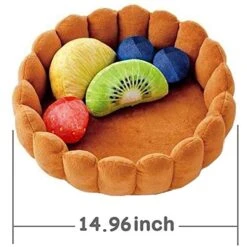 S-Lifeeling Pet Tart Bed Cushion Detachable Soft Fuzzy Cat Bed Winter Plush Lovely Tart Warm Nest Kennel Comfortable Extended Dog Mat Pad -Greenies Pet Store 51eruKeUg3L