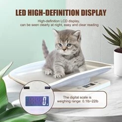Digital Pet Scale, Cat Scale, Small Animal Weight Scale Portable Electronic LED Scales(Max. 22 Lbs), Multifunction Kitchen Scale For Weighing Puppy/Kitten/Hamster/Hedgehog/Tortoise/Food -Greenies Pet Store 51eszobpdpL