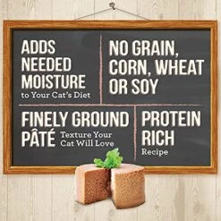 Merrick Purrfect Bistro Canned Wet Cat Food, Beef Recipe Pâté, Grain Free Natural Cat Food With Added Vitamins & Minerals For All Life Stages, 3 OZ Can (Pack Of 12) -Greenies Pet Store 51f0I266d7S