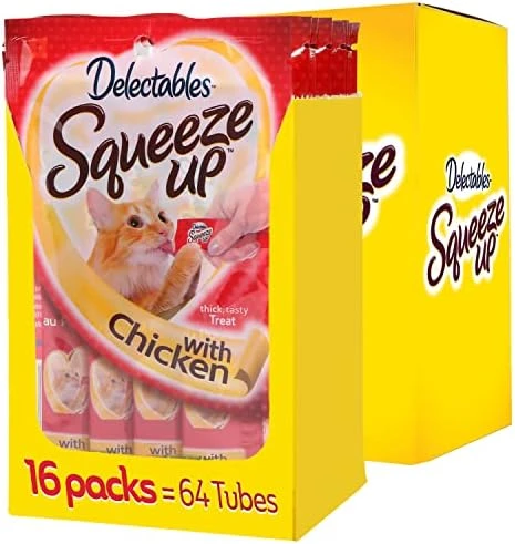Hartz Delectables Squeeze Up Interactive Lickable Wet Cat Treats For Adult & Senior Cats, Tuna & Shrimp, 24 Count, 12 Ounces 7 Hartz Delectables Squeeze Up Interactive Lickable Wet Cat Treats For Adult & Senior Cats, Tuna & Shrimp, 24 Count, 12 Ounces - Image 5