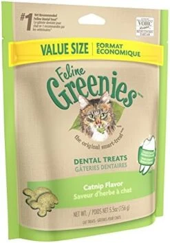 FELINE GREENIES Natural Dental Care Cat Treats Catnip Flavor, 5.5 Oz. Pack 14 FELINE GREENIES Natural Dental Care Cat Treats Catnip Flavor, 5.5 Oz. Pack -Greenies Pet Store 51fizYILVrL. AC