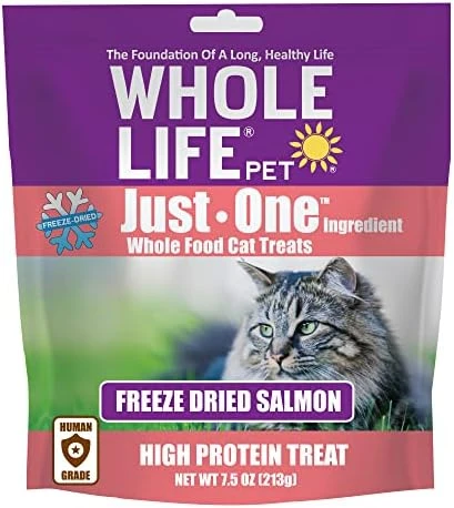 Whole Life Pet Just One Salmon - Cat Treat Or Topper - Human Grade, Freeze Dried, One Ingredient - Protein Rich, Grain Free, Made In The USA 9 Whole Life Pet Just One Salmon - Cat Treat Or Topper - Human Grade, Freeze Dried, One Ingredient - Protein Rich, Grain Free, Made In The USA - Image 7