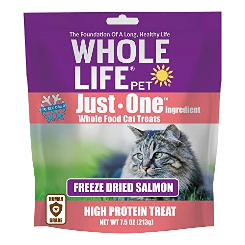 Whole Life Pet Just One Salmon - Cat Treat Or Topper - Human Grade, Freeze Dried, One Ingredient - Protein Rich, Grain Free, Made In The USA 3 Whole Life Pet Just One Salmon - Cat Treat Or Topper - Human Grade, Freeze Dried, One Ingredient - Protein Rich, Grain Free, Made In The USA